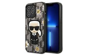 Mobil - Deksel og etui - Karl Lagerfeld Flower Ikonik Karl case for iPhone 13 Pro / iPhone 13 - gray - 3666339049461
