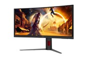 Skjerm - 34" AOC G4 CU34G4CA computer monitor 86.4 cm (34") 3440 x 1440 pixels Black Red - CU34G4CA