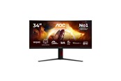 Skjerm - 34" AOC G4 CU34G4ZCA computer monitor 86.4 cm (34") 3440 x 1440 pixels Black Red - CU34G4ZCA
