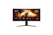 Skjerm - 34" AOC G4 CU34G4ZCA computer monitor 86.4 cm (34") 3440 x 1440 pixels Black Red - CU34G4ZCA