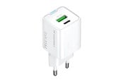 Mobil - Adaptere og ladere - Wozinsky WWC-35W GaN USB-A + USB-C vegglader - Hvit - 5907769388033