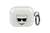Mobil - Andre tilbehør - Karl Lagerfeld Glitter Choupette case for AirPods 3 - silver - 3666339009151