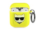 Mobil - Andre tilbehør - Karl Lagerfeld Choupette Case for AirPods 1/2 - Yellow - 3666339009229