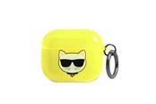 Mobil - Andre tilbehør - Karl Lagerfeld Choupette Case for AirPods 3 - Yellow - 3666339009243