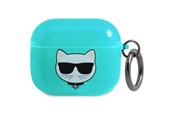 Mobil - Andre tilbehør - Karl Lagerfeld Choupette Case for AirPods 3 - Blue - 3666339009274