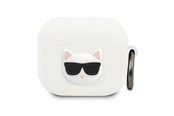Mobil - Andre tilbehør - Karl Lagerfeld Silicone Choupette Case for AirPods 3 - White - 3666339009373