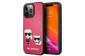 Mobil - Deksel og etui - Karl Lagerfeld Ikonik Karl&Choupette Case for iPhone 13 Pro / iPhone 13 - Fuchsia - 3666339027278