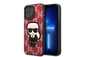Mobil - Deksel og etui - Karl Lagerfeld KLHCP13XPMNIKPI iPhone 13 Pro Max 6.7" hardcase red/red Monogram Ikonik Patch - 3666339049430