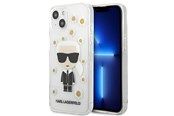Mobil - Deksel og etui - Karl Lagerfeld Flower Ikonik Karl Case for iPhone 13 mini - Transparent - 3666339049843
