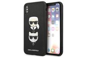 Mobil - Deksel og etui - Karl Lagerfeld Saffiano Karl&Choupette Head case for iPhone X/XS - black - 3666339055004