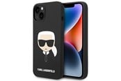Mobil - Deksel og etui - Karl Lagerfeld Silicone Karl's Head MagSafe case for iPhone 14 Plus - black - 3666339078003
