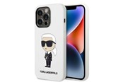 Mobil - Deksel og etui - Karl Lagerfeld Silicone Ikonik case for iPhone 14 Pro Max - white - 3666339086633