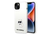 Mobil - Deksel og etui - Karl Lagerfeld Silicone Choupette case for iPhone 14 Plus - white - 3666339086770