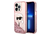 Mobil - Deksel og etui - Karl Lagerfeld Glitter Karl's Head case for iPhone 14 Pro Max - pink - 3666339086916