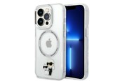 Mobil - Deksel og etui - Karl Lagerfeld Iconic Karl&Choupette MagSafe case for iPhone 14 Pro - transparent - 3666339087623