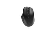 Mus - Gembird Dual-mode Ergo 6-button wireless mouse - Ergonomisk mus - Optisk - 6 - Svart - MUSW2-6B-02
