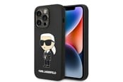 Mobil - Deksel og etui - Karl Lagerfeld Silicone Ikonik MagSafe case for iPhone 14 Pro - black - 3666339087708