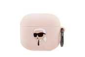Mobil - Andre tilbehør - Karl Lagerfeld KLA3RUNIKP AirPods 3 cover pink/pink Silicone Karl Head 3D - 3666339087883