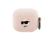Mobil - Andre tilbehør - Karl Lagerfeld KLA3RUNCHP AirPods 3 cover pink/pink Silicone Choupette Head 3D - 3666339087975