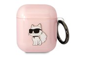 Mobil - Andre tilbehør - Karl Lagerfeld KLA2HNCHTCP Airpods 1/2 cover pink/pink Ikonik Choupette - 3666339088071