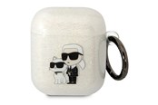 Mobil - Andre tilbehør - Karl Lagerfeld KLA2HNKCTGT Airpods 1/2 cover transparent Gliter Karl&Choupette - 3666339088101