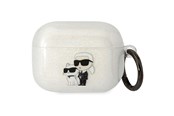 Mobil - Andre tilbehør - Karl Lagerfeld KLAPHNKCTGT Airpods Pro cover transparent Gliter Karl&Choupette - 3666339088118