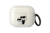 Mobil - Andre tilbehør - Karl Lagerfeld KLA3HNKCTGT Airpods 3 cover transparent Gliter Karl&Choupette - 3666339088125