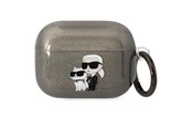 Mobil - Andre tilbehør - Karl Lagerfeld KLAPHNKCTGK Airpods Pro cover black/black Gliter Karl&Choupette - 3666339088149
