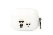 Mobil - Andre tilbehør - Karl Lagerfeld KLACAPSILKCW AirPods Pro cover white/white Silicone Karl & Choupette - 3666339088200