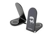 Mobil - Adaptere og ladere - Karl Lagerfeld Ikonik MagSafe 15W inductive charger foldable 2in1 - black - 3666339113025