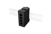Switch/splitter - Lanberg Switch PoE Extender DIN-GE4-BT-90W 1xIN 3xOUT Gigabit Ethernet DIN Rail BT 90W Metal Clips - DIN-GE4-BT-90W