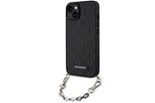 Mobil - Deksel og etui - Karl Lagerfeld KLHCP14SSACKLHPK iPhone 14 6.1" black/black hardcase Saffiano Monogram Chain - 3666339122867
