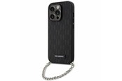 Mobil - Deksel og etui - Karl Lagerfeld KLHCP14LSACKLHPK iPhone 14 Pro 6.1" black/black hardcase Saffiano Monogram Chain - 3666339122881