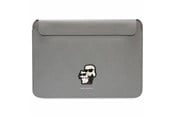 Veske/Hylster/Sekk til bærbar PC - Karl Lagerfeld Saffiano Karl&Choupette case for a 16" laptop - silver - 3666339126667