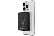 Nødlader - Karl Lagerfeld Ikonik MagSafe 5W 3000mAh Inductive Power Bank - Black - 3000 mAh - 3666339126964
