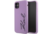 Mobil - Deksel og etui - Karl Lagerfeld KLHCN61SKSVGU iPhone 11 / Xr 6.1" purple/purple hardcase Silicone Signature - 3666339130602