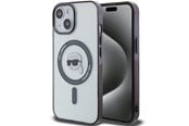 Mobil - Deksel og etui - Karl Lagerfeld KLHMP15SHKHNOTK iPhone 15 6.1" transparent hardcase IML Karl`s Head MagSafe - 3666339161910