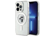 Mobil - Deksel og etui - Karl Lagerfeld Karl&Choupette Glitter MagSafe case for iPhone 15 Pro - transparent - 3666339162771