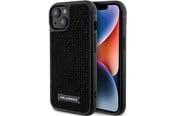 Mobil - Deksel og etui - Karl Lagerfeld Rhinestone Logo Metal Plate case for iPhone 15 - black - 3666339163112