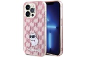 Mobil - Deksel og etui - Karl Lagerfeld Monogram Choupette case for iPhone 15 Pro Max - pink - 3666339163747