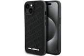 Mobil - Deksel og etui - Karl Lagerfeld Quilted K Pattern case for iPhone 15 Plus / 14 Plus - black - 3666339165048