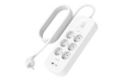 Strømkabel (ekstern) - Belkin Connect - surge protector - with USB-C and USB-A ports - SRB002VF2M-V2