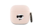 Mobil - Andre tilbehør - Karl Lagerfeld Silicone Choupette Head 3D Case for AirPods 4 - Pink - 3666339398033