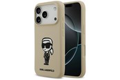 Mobil - Deksel og etui - Karl Lagerfeld Silicone Karl Sketch & Logo MagSafe Case for iPhone 17 Pro - Brown - 3666339498276