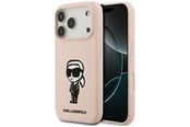 Mobil - Deksel og etui - Karl Lagerfeld Silicone Karl Sketch & Logo MagSafe Case for iPhone 17 Pro Max - Pink - 3666339498443