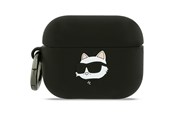 Mobil - Andre tilbehør - Karl Lagerfeld Silicone Choupette Head 3D Case for AirPods Pro 3 - Black - 3666339574895