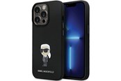 Mobil - Deksel og etui - Karl Lagerfeld KLHCP13LSMHKNPK case for iPhone 13 Pro / 13 - black Silicone Ikonik Metal Pin - 3666339165932
