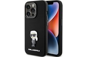 Mobil - Deksel og etui - Karl Lagerfeld Silicone Ikonik Metal Pin case for iPhone 15 Pro - black - 3666339166014