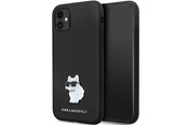 Mobil - Deksel og etui - Karl Lagerfeld KLHCN61SMHCNPK case for iPhone 11 / Xr - black Silicone C Metal Pin - 3666339166274