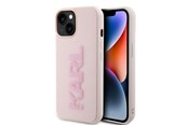 Mobil - Deksel og etui - Karl Lagerfeld 3D Rubber Glitter Logo case for iPhone 15 Plus - pink - 3666339166489